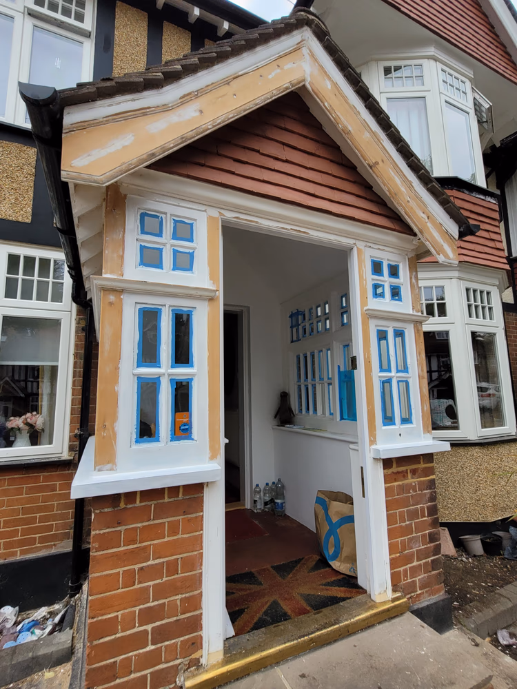 Restoration of original wooden porch, photo 37 of 62