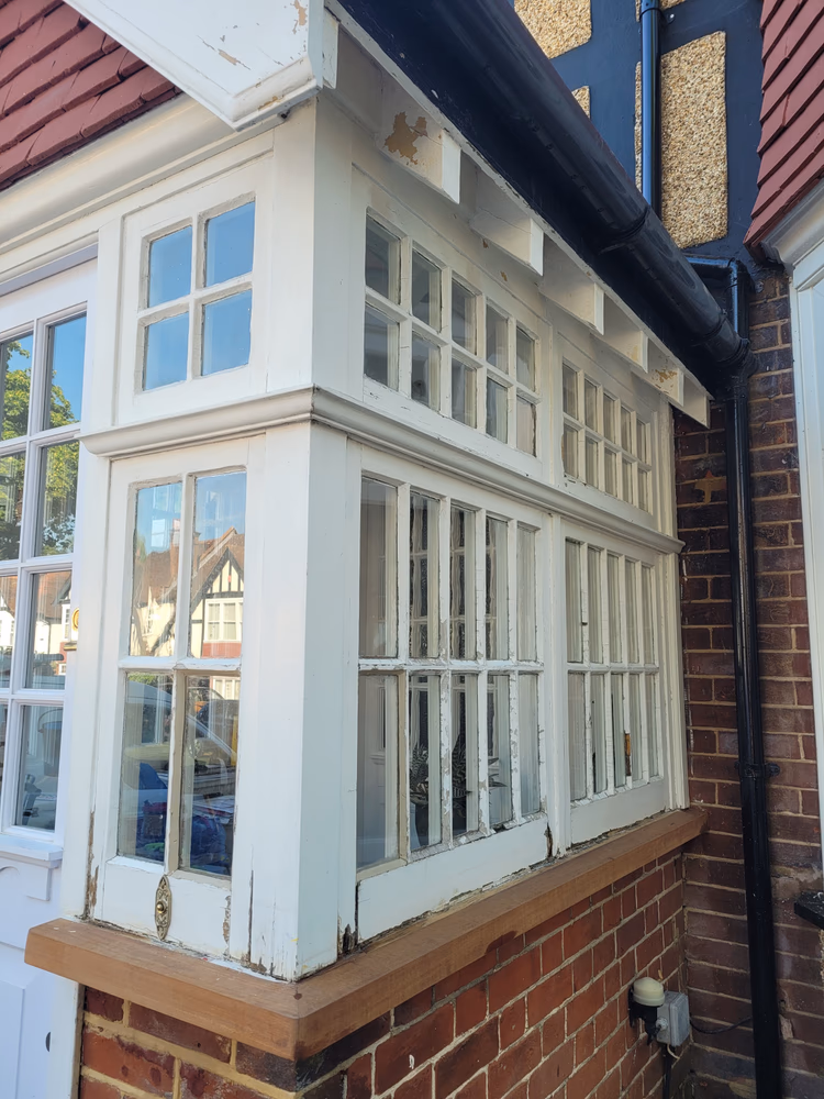 Restoration of Original Wooden Porch, before